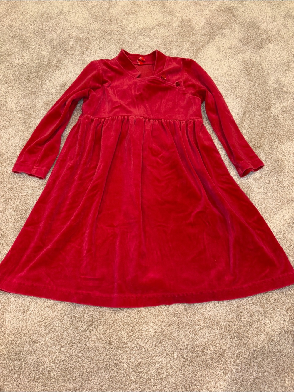 Hanna Andersson Red Velvet Long-Sleeve Holiday Dress